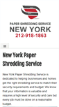 Mobile Screenshot of newyorkpapershreddingservice.com