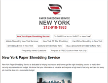 Tablet Screenshot of newyorkpapershreddingservice.com